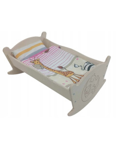 KOŁYSKA GRAWEROWANA DLA LALEK LALKI Z POŚCIELĄ