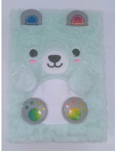 PAMIĘTNIK, NOTES. HAFT.Okładka z futerka. WŁOCHACZ