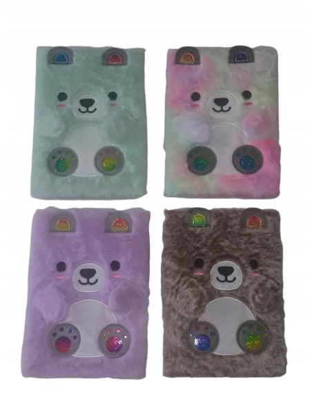 PAMIĘTNIK, NOTES. HAFT.Okładka z futerka. WŁOCHACZ