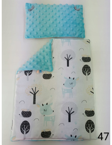 ŁÓŻECZKO DREWNIANE DUŻE dla lalek +POŚCIEL