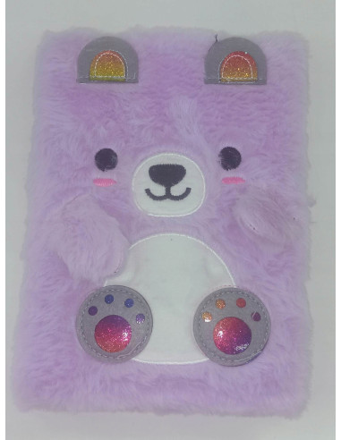 PAMIĘTNIK, NOTES. HAFT.Okładka z futerka. WŁOCHACZ