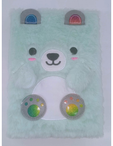 PAMIĘTNIK, NOTES. HAFT.Okładka z futerka. WŁOCHACZ