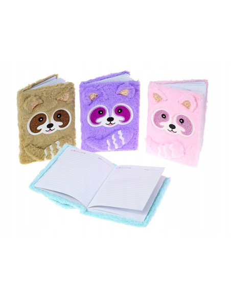 PAMIĘTNIK, NOTES. HAFT.Okładka z futerka. WŁOCHACZ