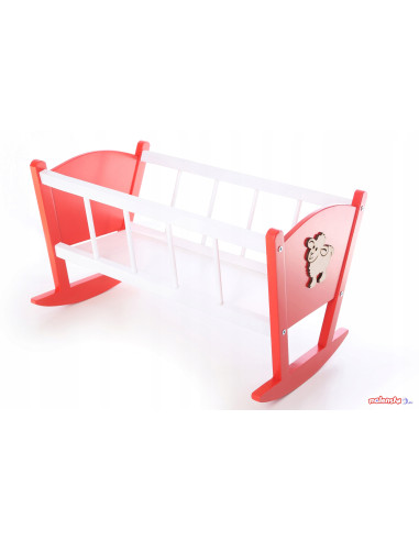 DREWNIANA KOŁYSKA DLA LALEK + pościel +...