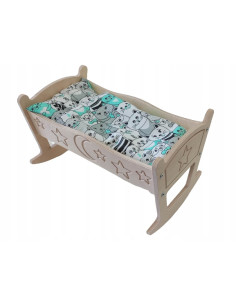 KOŁYSKA dla lalki POŚCIEL 3 el KOŁYSKA GRAWEROWANA
