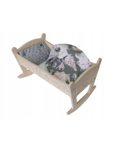 KOŁYSKA dla lalki POŚCIEL 3 el KOŁYSKA GRAWEROWANA