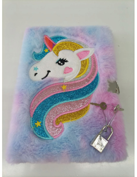 PAMIĘTNIK Z KŁÓDKĄ WŁOCHACZ JEDNOROŻEC UNICORN