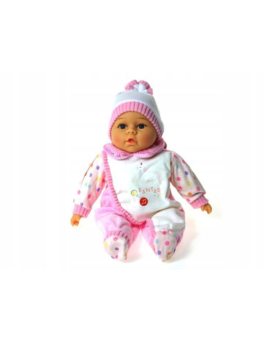 LALKA BOBAS 35cm MÓWI, ŚPIEWA +smoczek