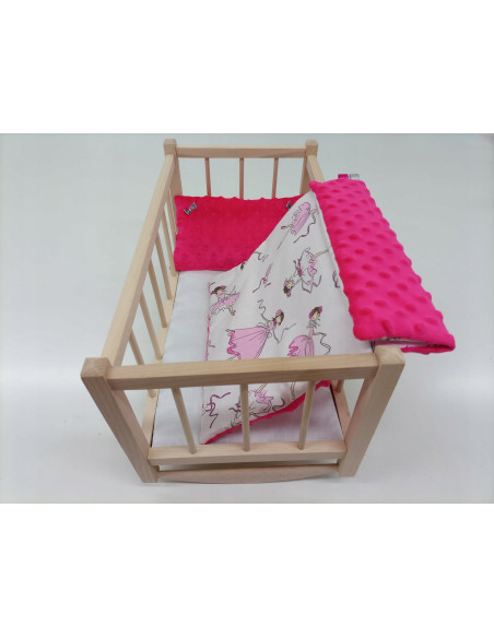 KOŁYSKA DREWNIANA dla lalek + POŚCIEL - PRODUCENT.