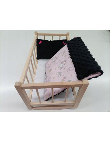 KOŁYSKA DREWNIANA dla lalek + POŚCIEL - PRODUCENT.