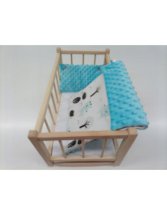 KOŁYSKA DREWNIANA dla lalek + POŚCIEL - PRODUCENT.