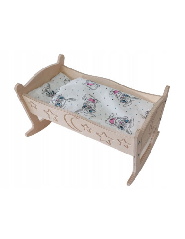 KOŁYSKA dla lalki POŚCIEL 3 el KOŁYSKA GRAWEROWANA