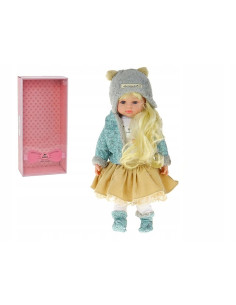 LALKA BLONDYNKA 45cm DŁUGIE BLOND WŁOSY MÓWI ŚPIEW
