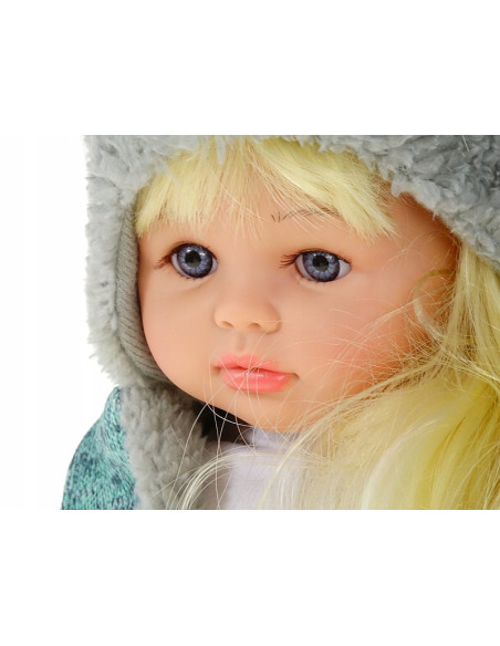 LALKA BLONDYNKA 45cm DŁUGIE BLOND WŁOSY MÓWI ŚPIEW
