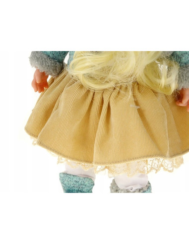 LALKA BLONDYNKA 45cm DŁUGIE BLOND WŁOSY MÓWI ŚPIEW