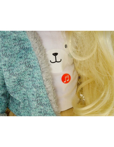 LALKA BLONDYNKA 45cm DŁUGIE BLOND WŁOSY MÓWI ŚPIEW