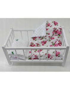 DREWNIANE ŁÓŻECZKO dla lalek + POŚCIEL - PRODUCENT.