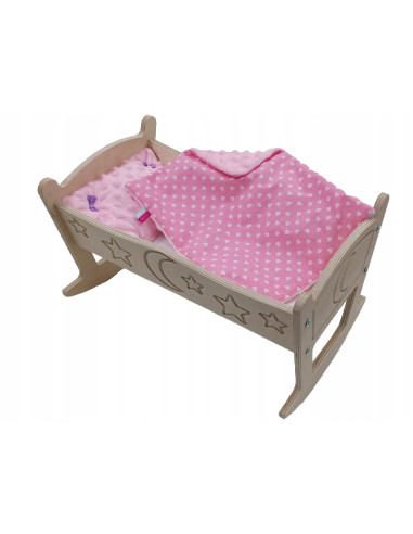 KOŁYSKA dla lalki POŚCIEL 3 el KOŁYSKA GRAWEROWANA