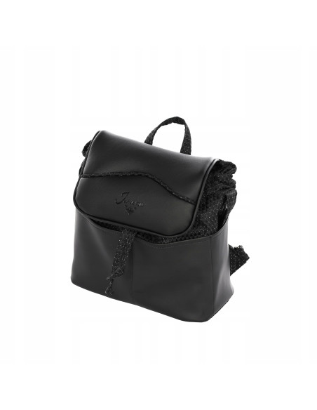 Wózek dla lalek Głęboki Duży Koła Retro Junama Tako Mini Dolce CZARNY
