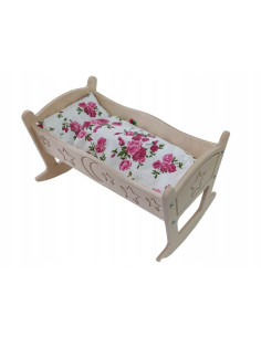 KOŁYSKA dla lalki POŚCIEL 3 el KOŁYSKA GRAWEROWANA