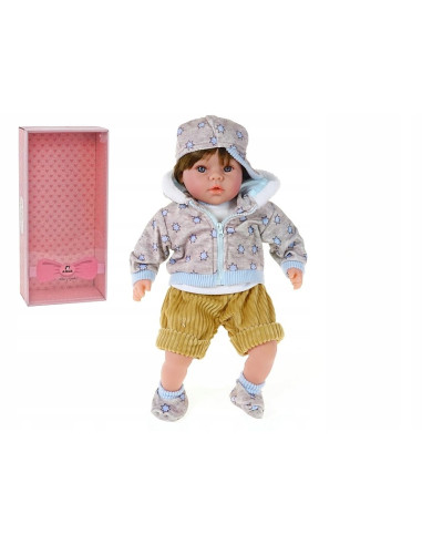 LALKA CHŁOPIEC 45cm SZYTE WŁOSY MÓWI ŚPIEWA BOBAS