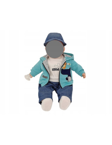 LALKA CHŁOPIEC 45cm SZYTE WŁOSY MÓWI ŚPIEWA BOBAS