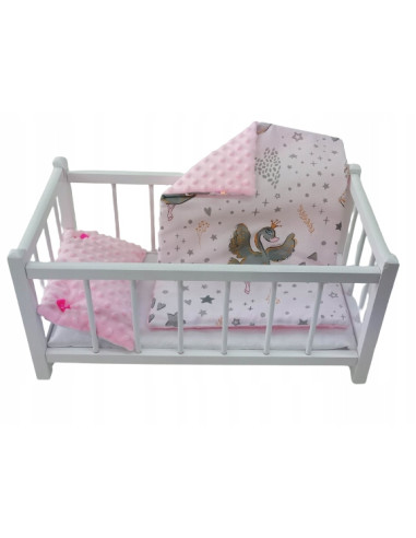 DREWNIANE ŁÓŻECZKO dla lalek + POŚCIEL - PRODUCENT