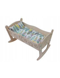 KOŁYSKA dla lalki POŚCIEL 3 el KOŁYSKA GRAWEROWANA