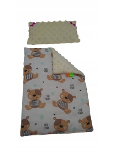 POŚCIEL DLA LALEK Z WYPEŁNIENIEM KOŁDERKA PODUSZKA