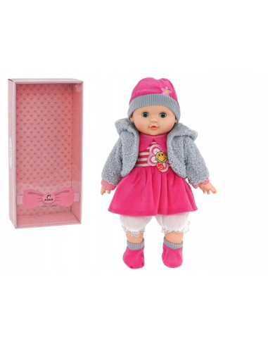 LALKA 40cm BOBAS. MÓWI ŚPIEWA zamyka oczy