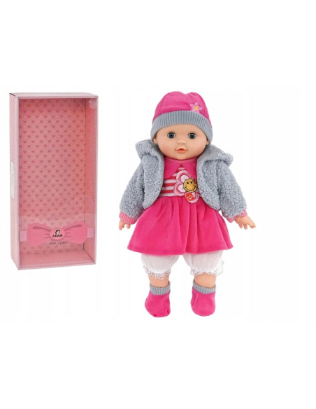 LALKA 40cm BOBAS. MÓWI ŚPIEWA zamyka oczy