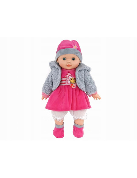 LALKA 40cm BOBAS. MÓWI ŚPIEWA zamyka oczy
