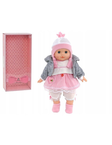 LALKA 40cm BOBAS. MÓWI ŚPIEWA zamyka oczy