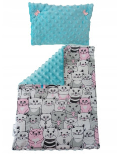 POŚCIEL DLA LALEK Z WYPEŁNIENIEM KOŁDERKA PODUSZKA