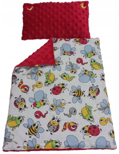 POŚCIEL DLA LALEK Z WYPEŁNIENIEM KOŁDERKA PODUSZKA