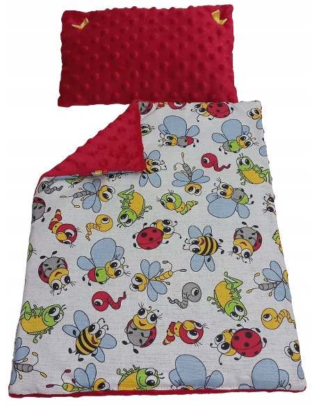 POŚCIEL DLA LALEK Z WYPEŁNIENIEM KOŁDERKA PODUSZKA