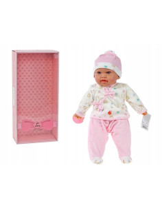 BOBAS LALKA 45cm MÓWI,ŚPIEWA+smoczek LUX KARTONIK