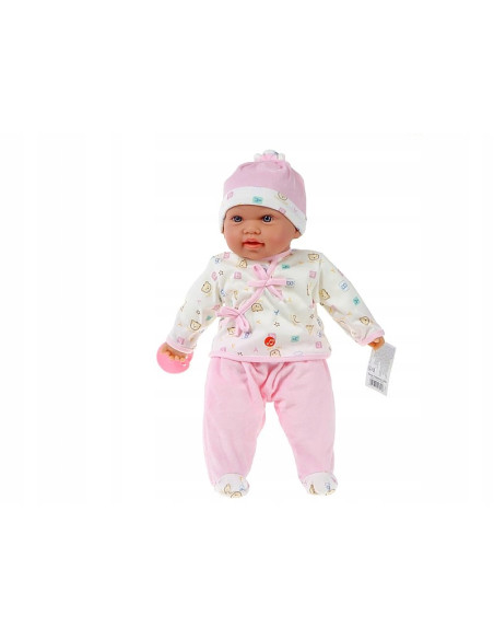 BOBAS LALKA 45cm MÓWI,ŚPIEWA+smoczek LUX KARTONIK