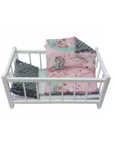 DREWNIANE ŁÓŻECZKO dla lalek + POŚCIEL - PRODUCENT.