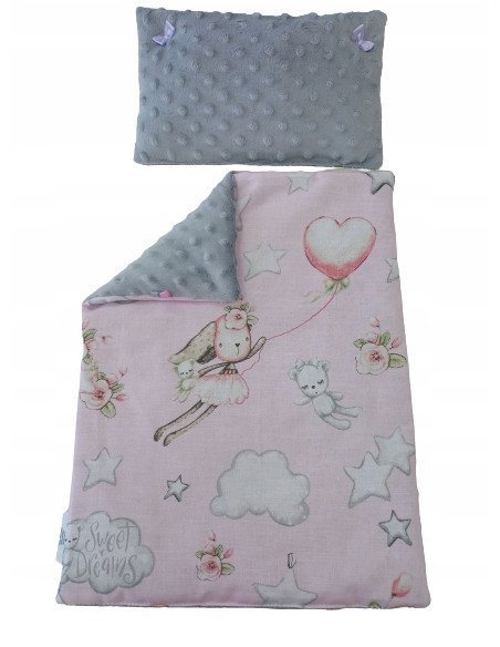 POŚCIEL dla lalek DO WÓZKA KOŁYSKI ŁÓŻECZKA