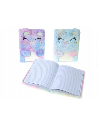 PAMIĘTNIK, NOTES. HAFT.Okładka z futerka. WŁOCHACZ