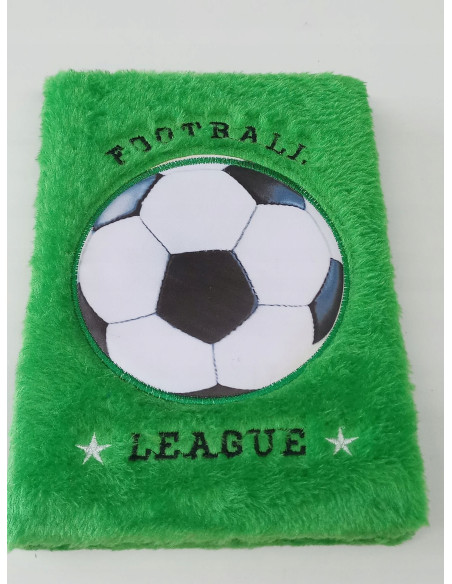 PAMIĘTNIK NOTES futerko włochacz PIŁKA NOŻNA