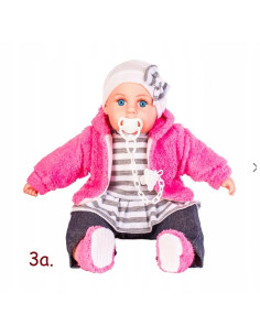 BOBAS LALKA 45CM MÓWI I ŚPIEWA +SMOCZEK