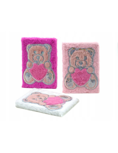 PAMIĘTNIK, NOTES, MIŚ. Okładka z futerka. WŁOCHACZ