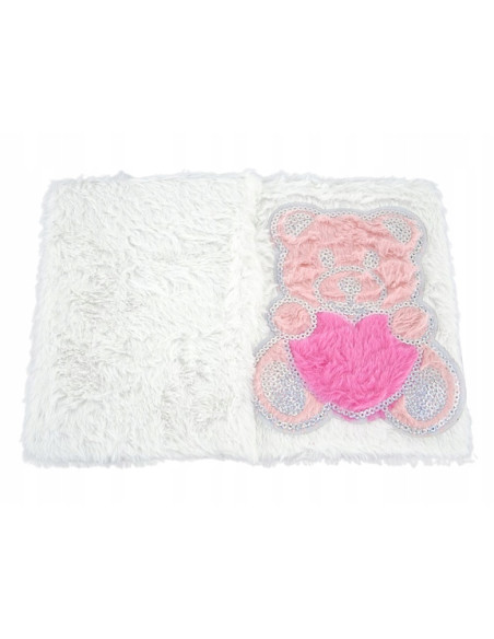 PAMIĘTNIK, NOTES, MIŚ. Okładka z futerka. WŁOCHACZ