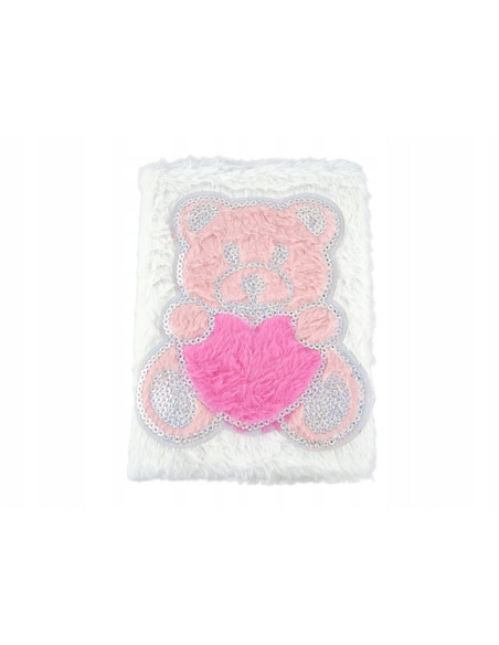 PAMIĘTNIK, NOTES, MIŚ. Okładka z futerka. WŁOCHACZ