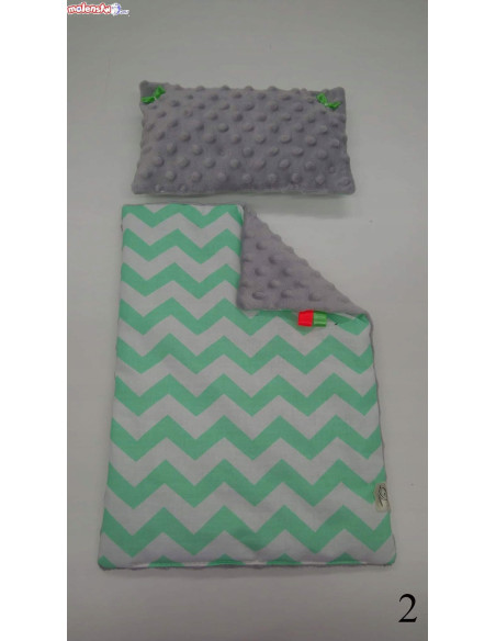 BIAŁA Kołyska dla lalek Z POŚCIELĄ BAWEŁNA + MINKY