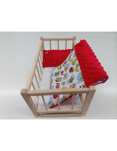 KOŁYSKA DREWNIANA dla lalek + POŚCIEL - PRODUCENT.