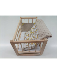 KOŁYSKA DREWNIANA dla lalek + POŚCIEL - PRODUCENT.