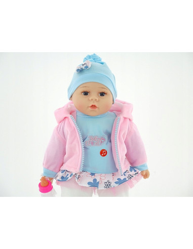 LALKA BOBAS 35cm MÓWI, ŚPIEWA + butelka z mlekiem
